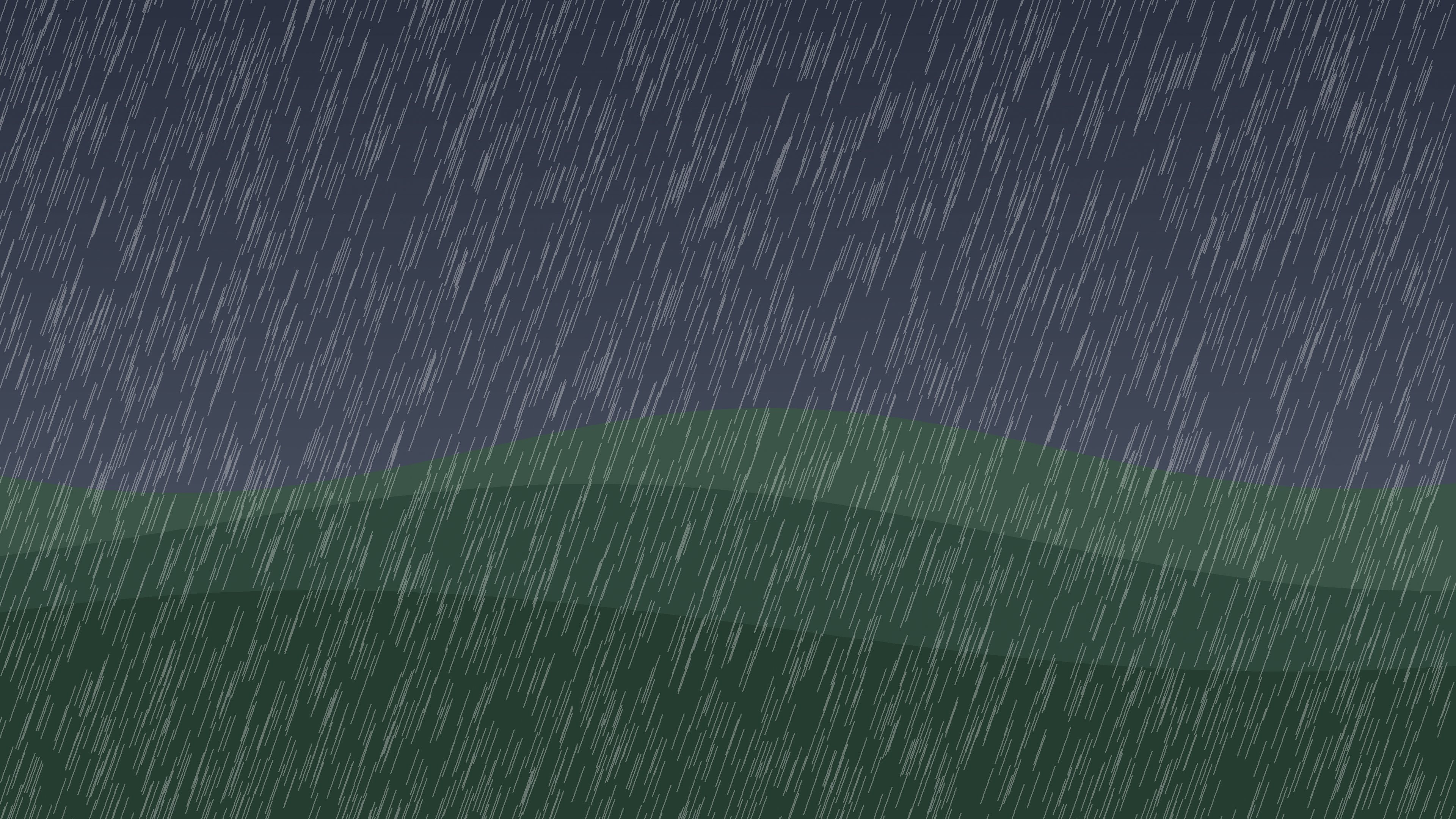 A dark storm over the hills
